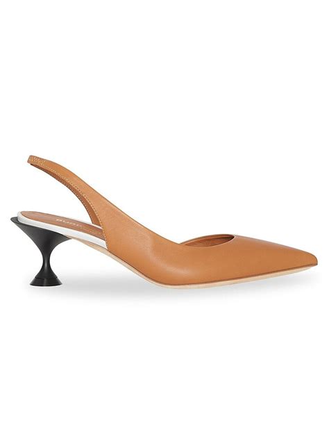 burberry leticia camel slingback shoes|Women’s Designer Pumps .